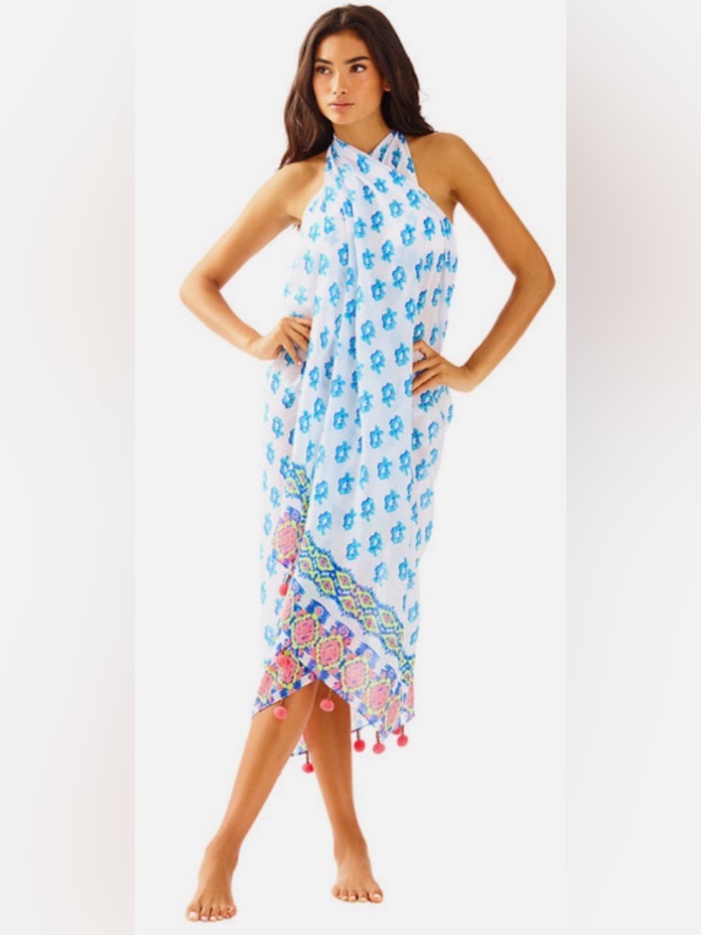 NEW Lilly Pulitzer WATERSIDE WRAP Resort White To The Sea Engineered Vest POM